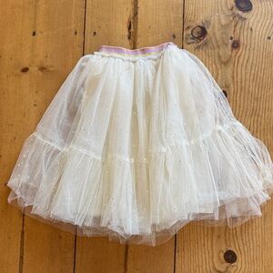 Lola + The Boys Cream Sparkle Skirt